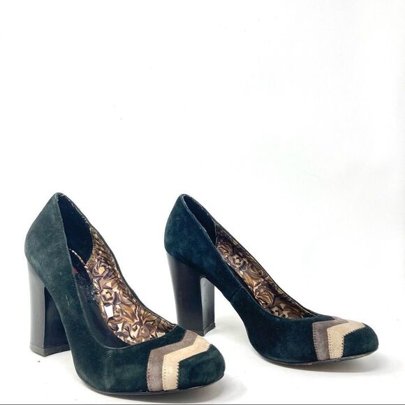 Missoni by Target Chevron Striped Toe Black Suede Pumps Size 8 - Picture 2 of 8
